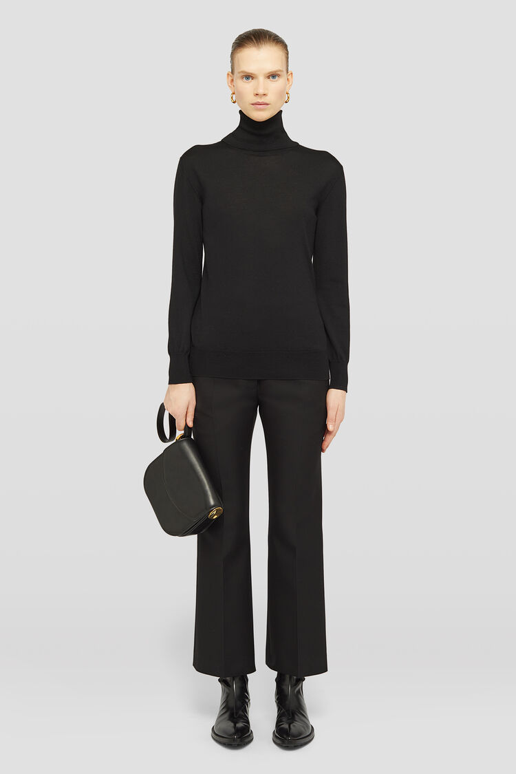 Lightweight Wool High-Neck Sweater - Sweaters Lightweight Wool High-Neck Sweater - Sweaters - Image 1
