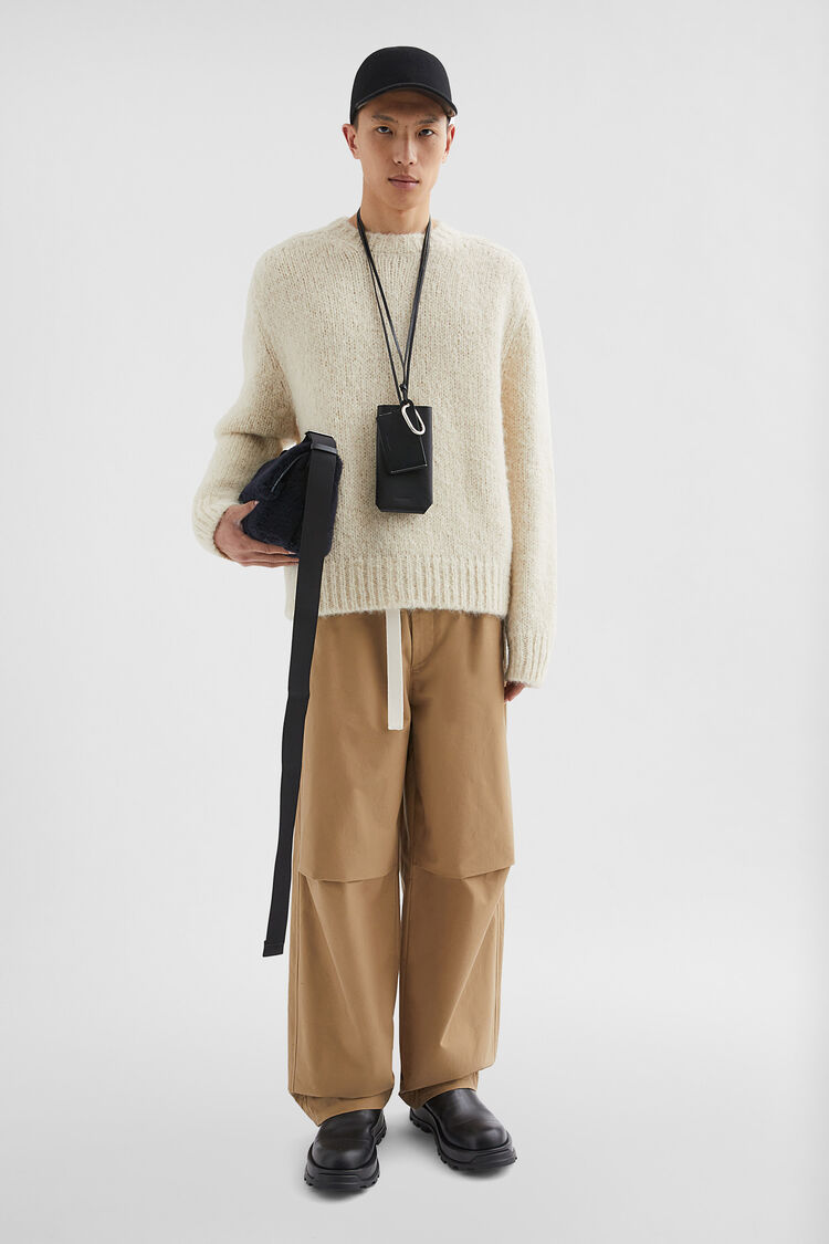Pullover mit Rundhalsausschnitt aus Wollmischung - Strick Pullover mit Rundhalsausschnitt aus Wollmischung - Strick - Image 1