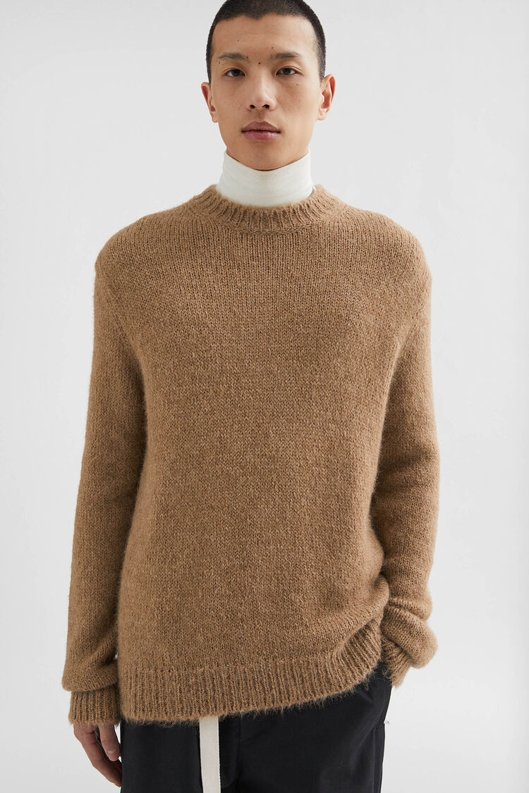 Midweight Wool Blend Crew-Neck Sweater - Sweaters Midweight Wool Blend Crew-Neck Sweater - Sweaters - Image 3