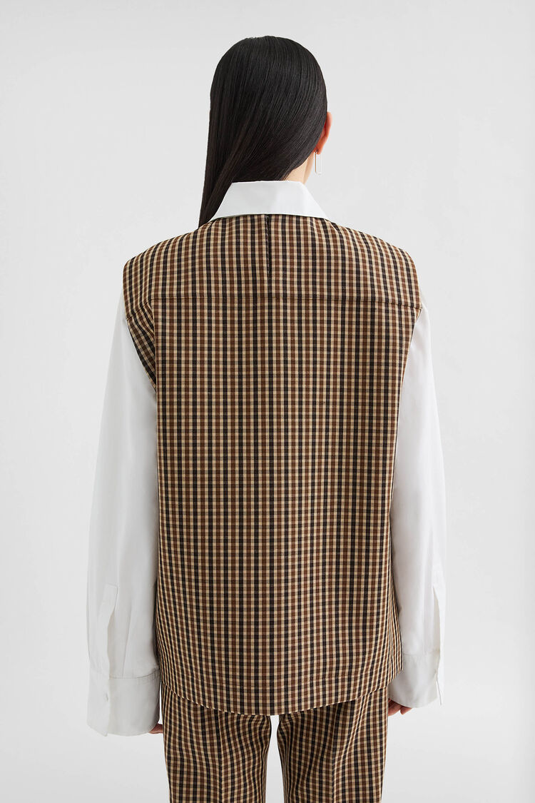 Wool Canvas Crew-Neck Vest - Tops Wool Canvas Crew-Neck Vest - Tops - Image 4