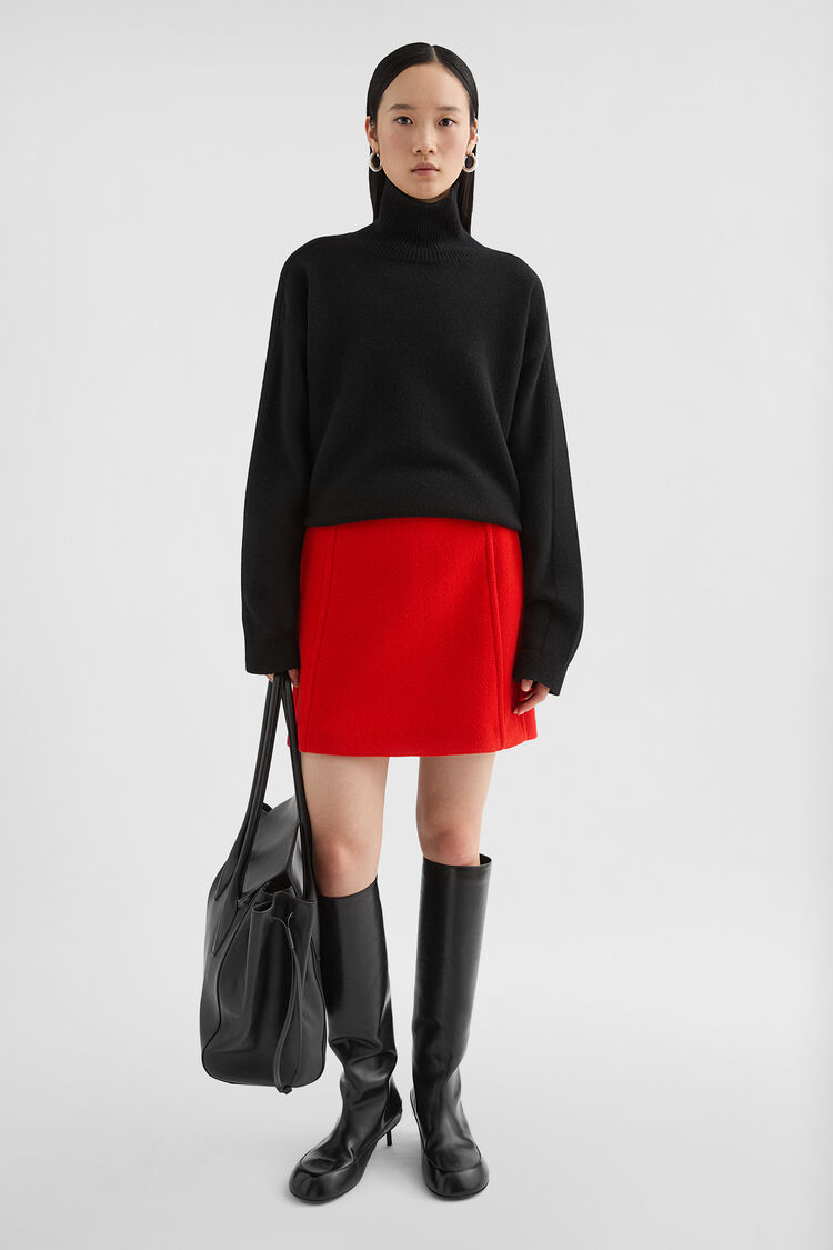 Wool Blend High-Neck Sweater - Sweaters Wool Blend High-Neck Sweater - Sweaters - Image 1