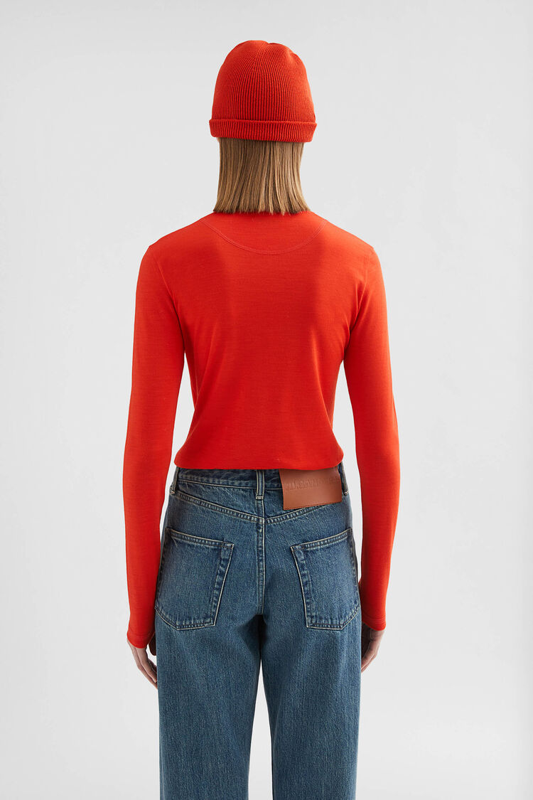 Lightweight Wool Blend High-Neck T-Shirt - T-shirts Lightweight Wool Blend High-Neck T-Shirt - T-shirts - Image 4