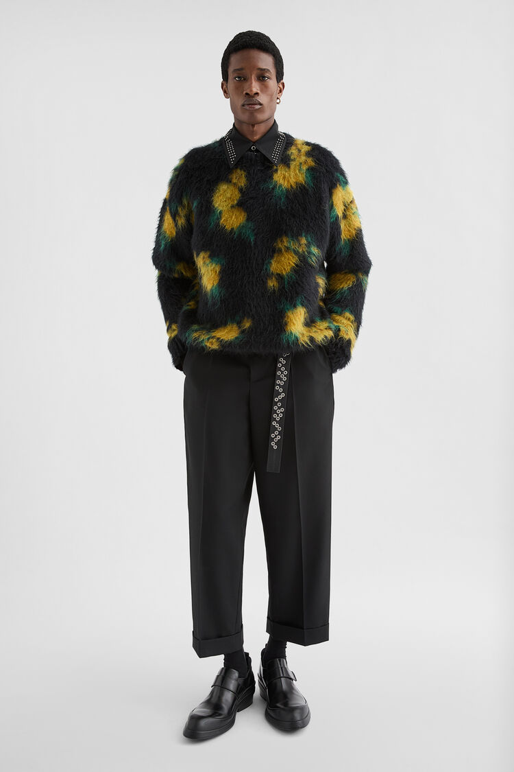 Wool Blend Crew-Neck Sweater - Sweaters Wool Blend Crew-Neck Sweater - Sweaters - Image 1