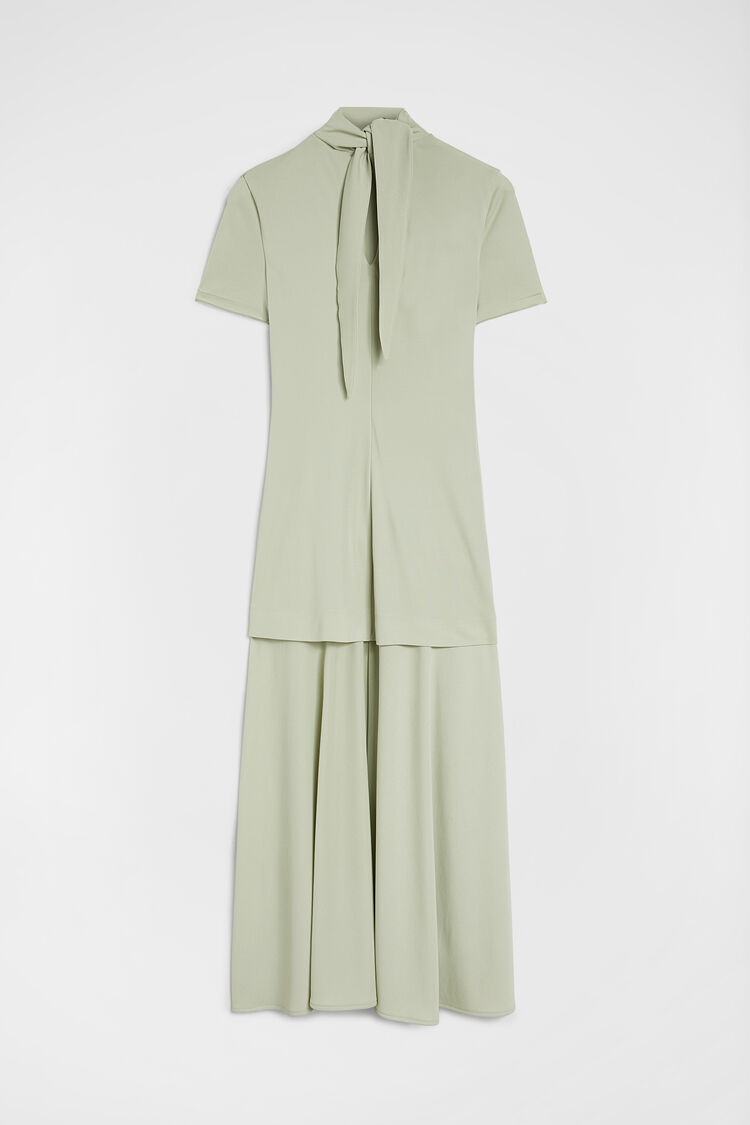 Kleid mit Stehkragen aus fließender Viskose - Kleider Kleid mit Stehkragen aus fließender Viskose - Kleider - Image 7