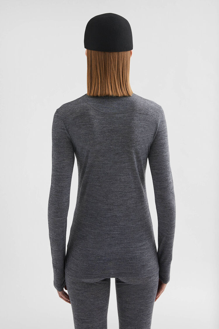Lightweight Wool Blend High-Neck T-Shirt - T-shirts Lightweight Wool Blend High-Neck T-Shirt - T-shirts - Image 4