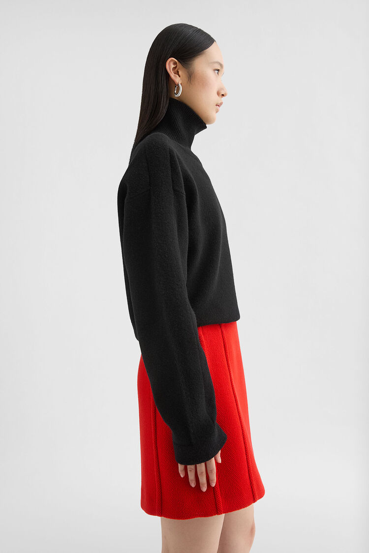 Wool Blend High-Neck Sweater - Sweaters Wool Blend High-Neck Sweater - Sweaters - Image 2