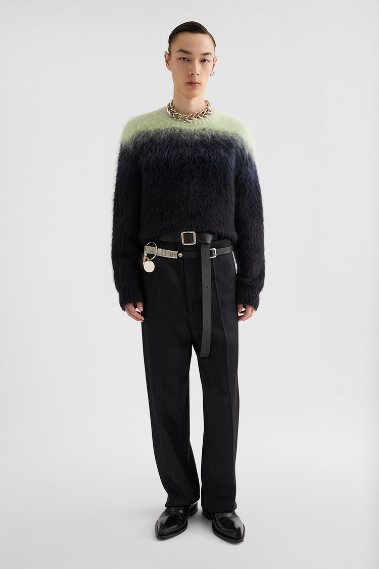 Maglione girocollo in jacquard di mohair - Maglieria Maglione girocollo in jacquard di mohair - Maglieria - Image 1