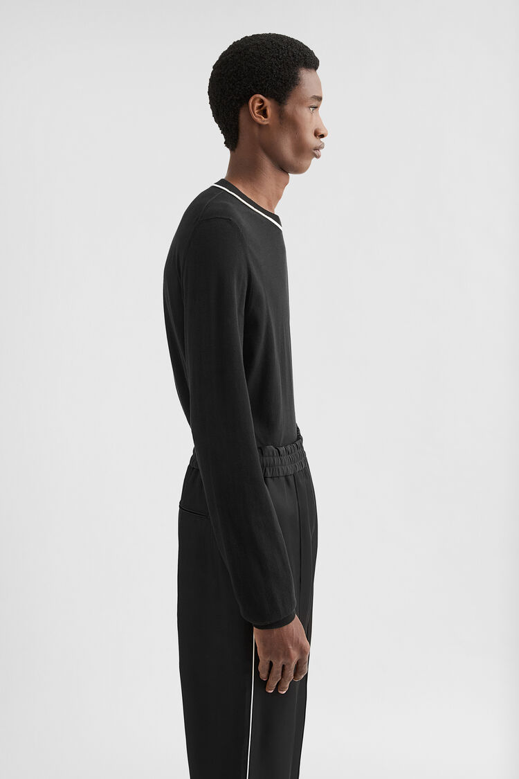 Lightweight Cotton Crew-Neck Sweater - Sweaters Lightweight Cotton Crew-Neck Sweater - Sweaters - Image 2