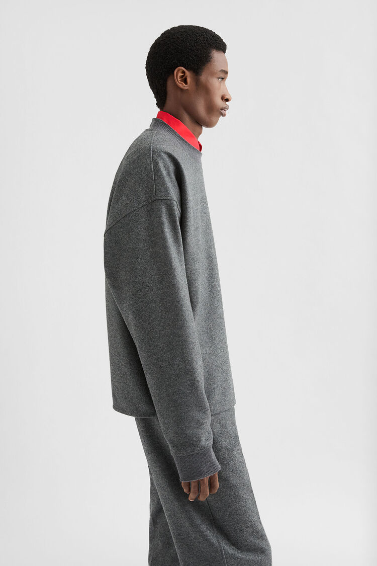 Wool Melton Crew-Neck Sweatshirt - Sweatshirts Wool Melton Crew-Neck Sweatshirt - Sweatshirts - Image 2