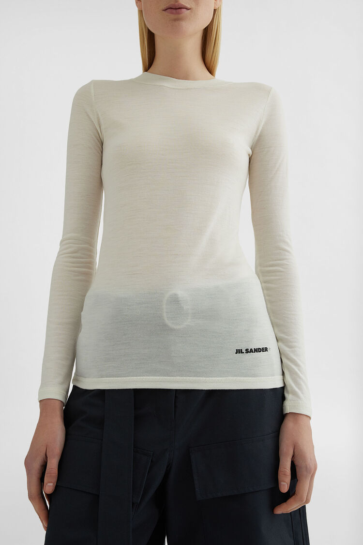 Lightweight Wool Blend Crew-Neck T-Shirt - T-shirts Lightweight Wool Blend Crew-Neck T-Shirt - T-shirts - Image 3