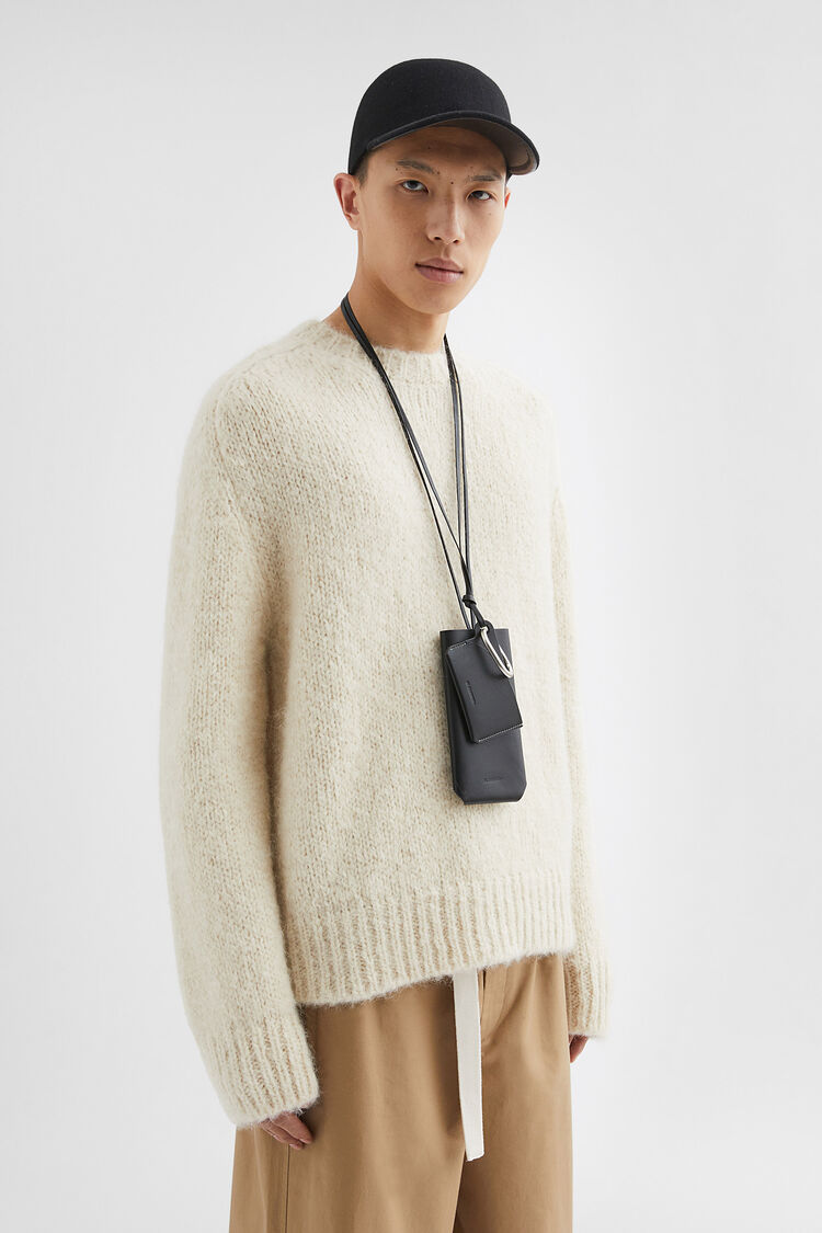 Wool Blend Crew-Neck Sweater - Sweaters Wool Blend Crew-Neck Sweater - Sweaters - Image 2