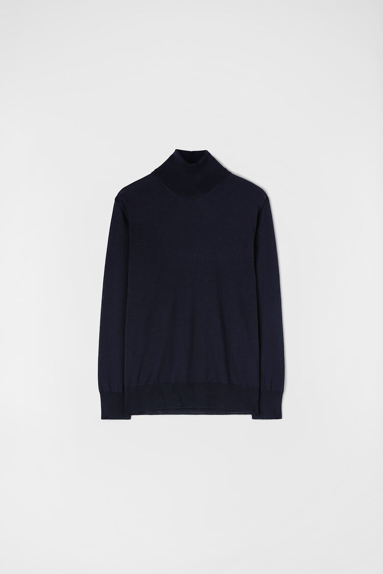 Maglione a collo alto in lana leggera - Maglieria Maglione a collo alto in lana leggera - Maglieria - Image 1