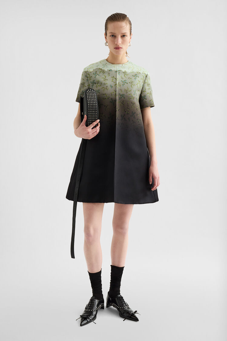 Silk Printed Mini Dress - Dresses Silk Printed Mini Dress - Dresses - Image 1