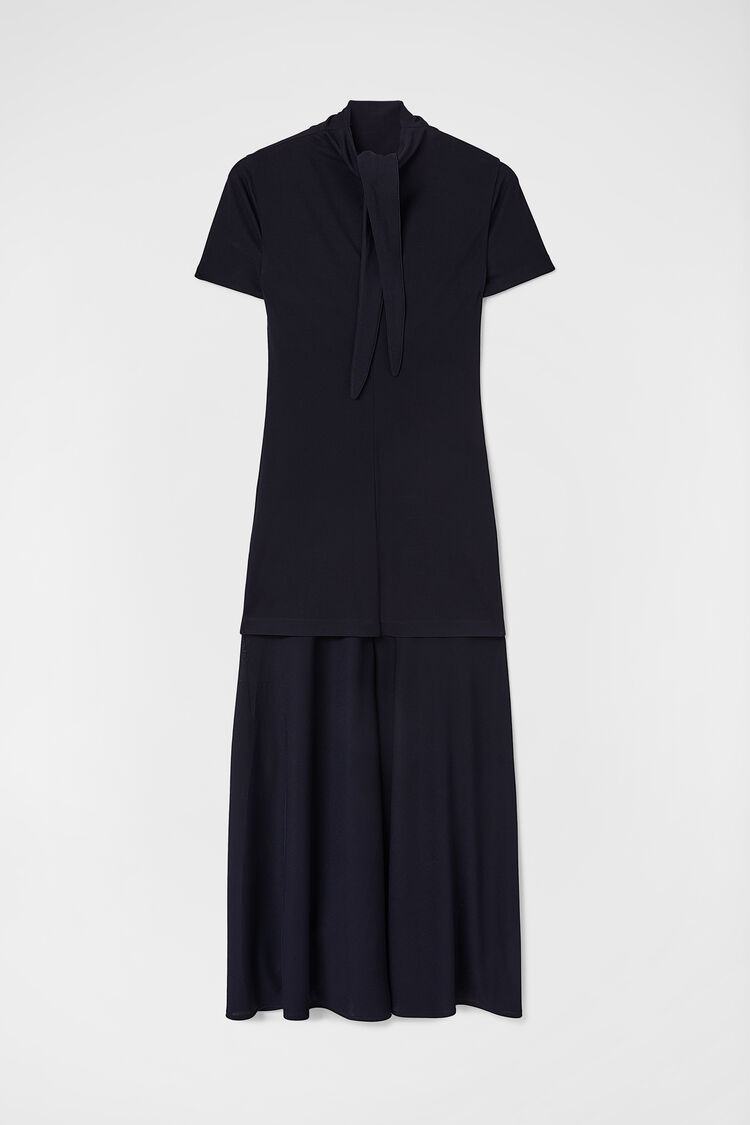 Kleid mit Stehkragen aus fließender Viskose - Kleider Kleid mit Stehkragen aus fließender Viskose - Kleider - Image 7