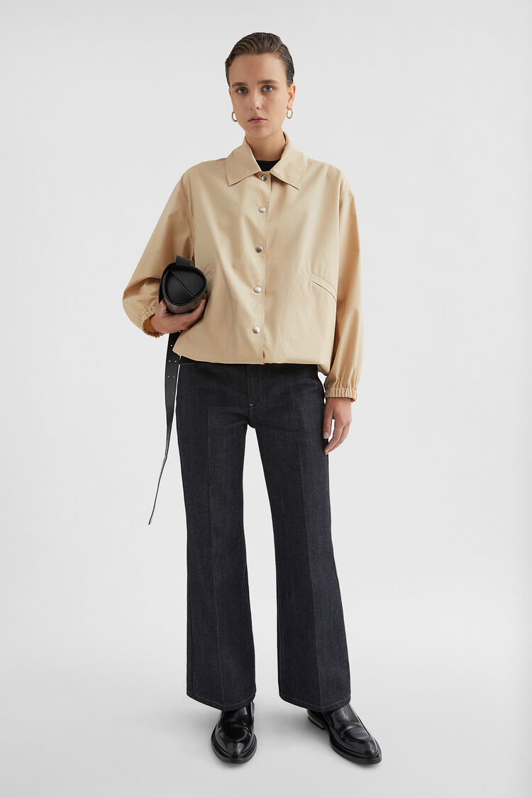 Flared Denim Trousers - Trousers Flared Denim Trousers - Trousers - Image 1