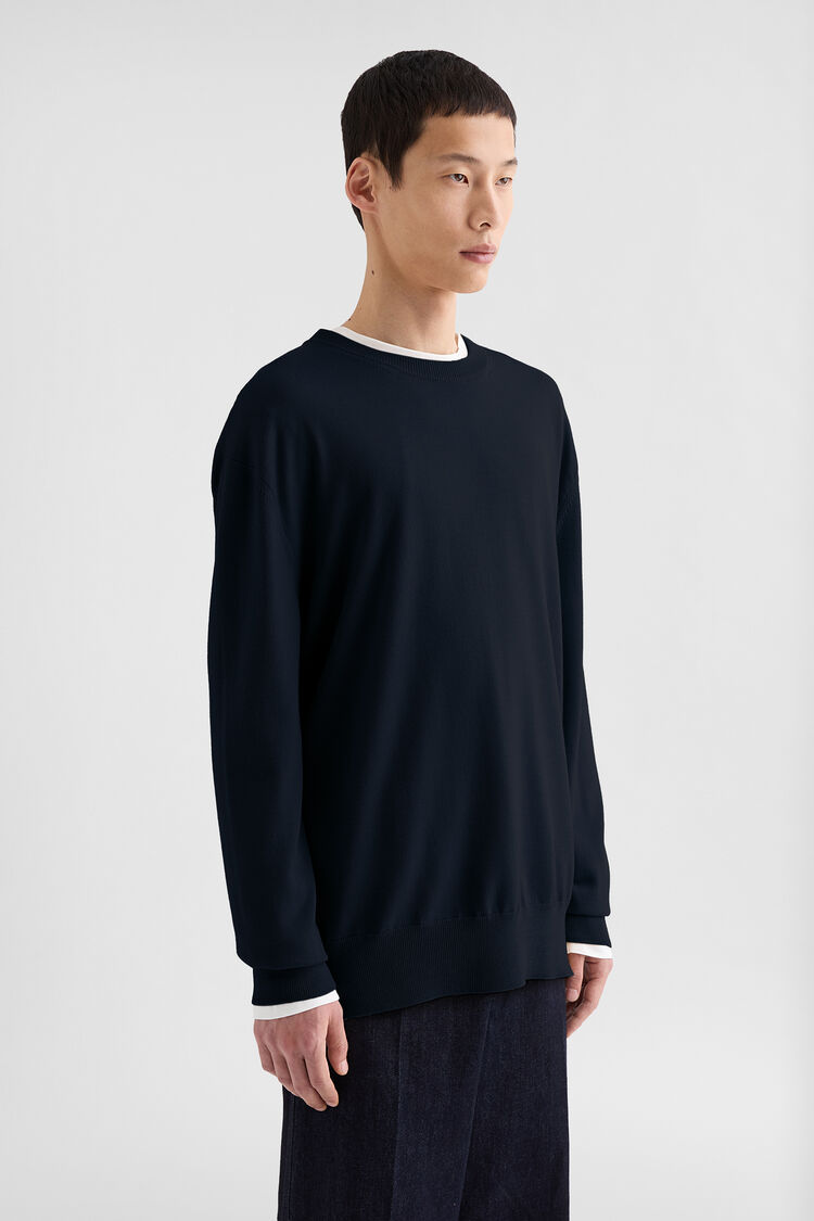 Midweight Wool Crew-Neck Sweater - Sweaters Midweight Wool Crew-Neck Sweater - Sweaters - Image 2
