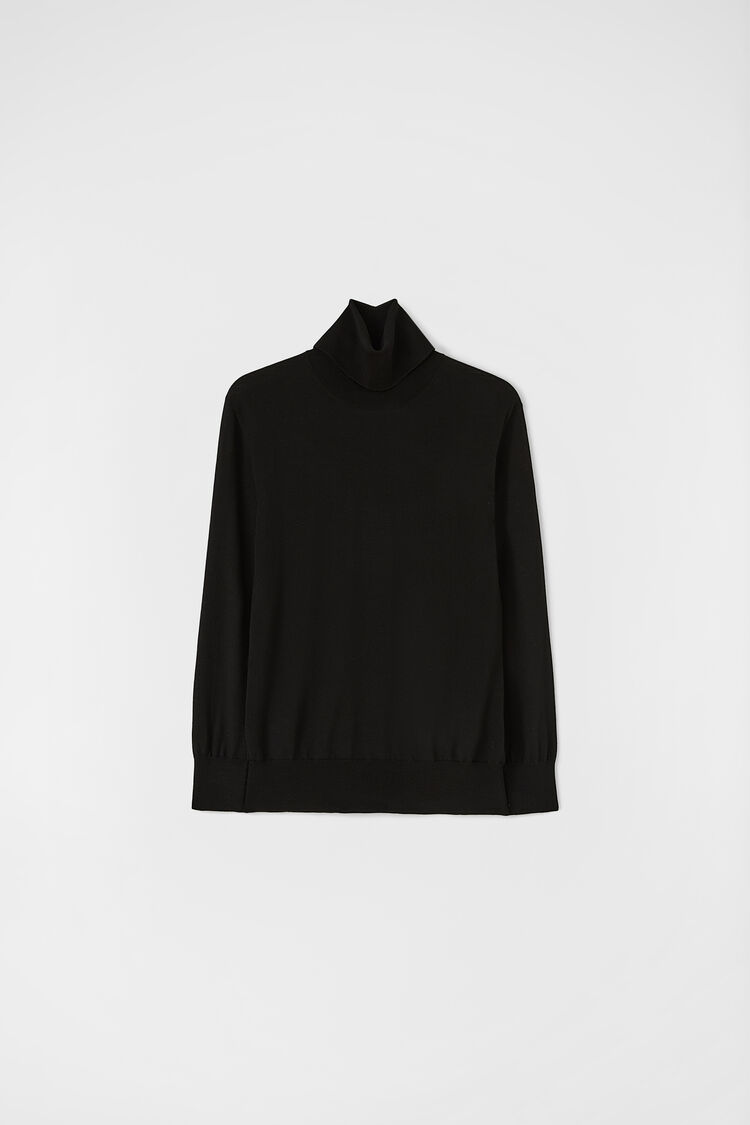 Lightweight Wool High-Neck Sweater - Sweaters Lightweight Wool High-Neck Sweater - Sweaters - Image 5