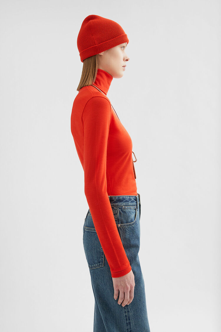 Lightweight Wool Blend High-Neck T-Shirt - T-shirts Lightweight Wool Blend High-Neck T-Shirt - T-shirts - Image 2