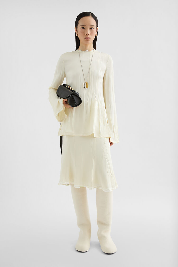 Top girocollo in envers satin - Top Top girocollo in envers satin - Top - Image 1