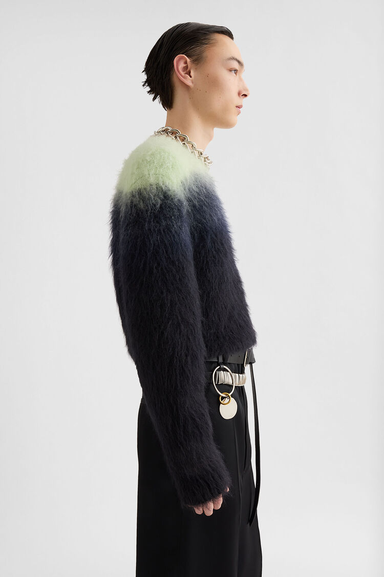 Mohair Jacquard Crew-Neck Sweater - Sweaters Mohair Jacquard Crew-Neck Sweater - Sweaters - Image 2