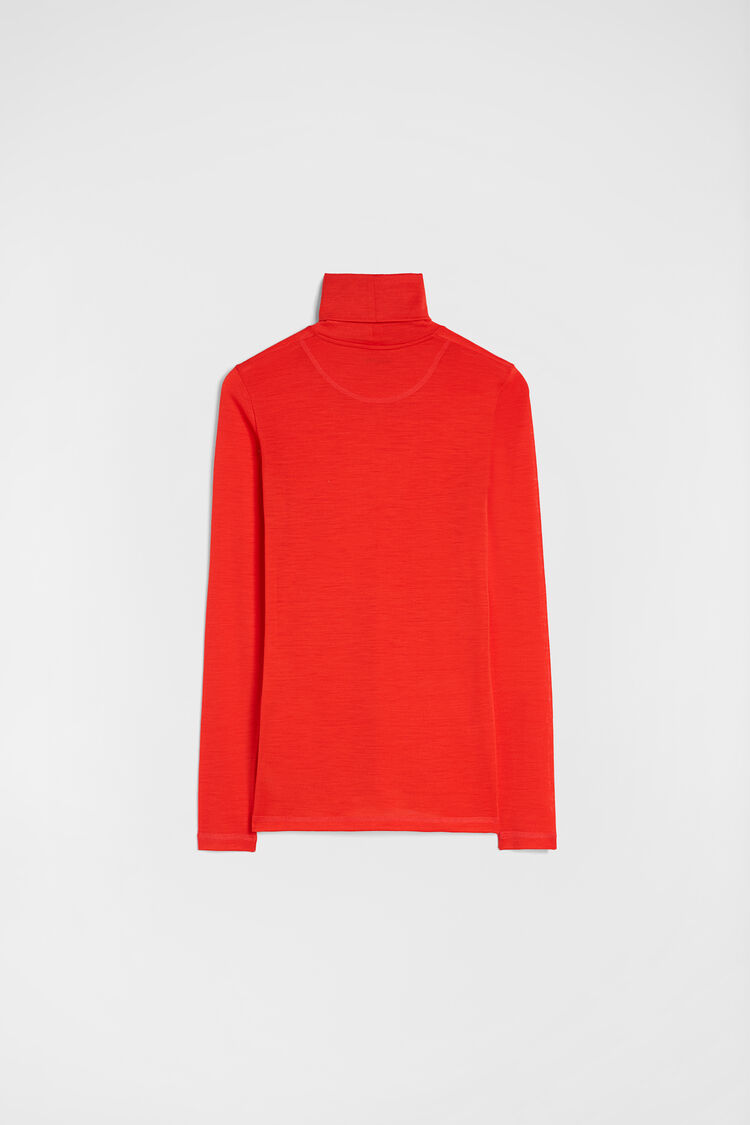 Lightweight Wool Blend High-Neck T-Shirt - T-shirts Lightweight Wool Blend High-Neck T-Shirt - T-shirts - Image 8