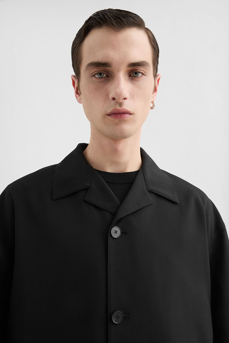 Lightweight Wool Gabardine Coat - Coats Lightweight Wool Gabardine Coat - Coats - Image 3