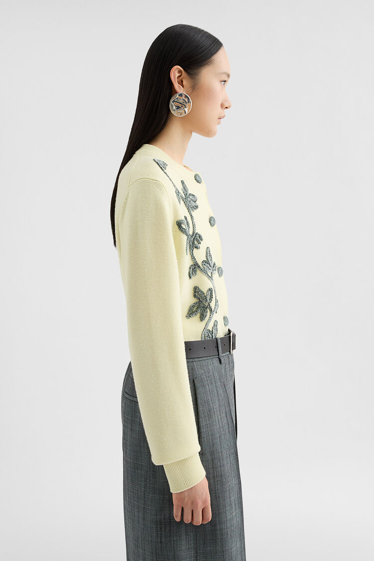 Wool Blend Embroidered Cardigan - Cardigans Wool Blend Embroidered Cardigan - Cardigans - Image 2