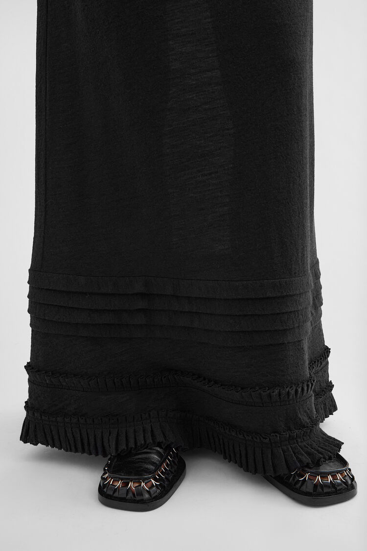 Wool Jersey Ruffle Dress - Dresses Wool Jersey Ruffle Dress - Dresses - Image 3