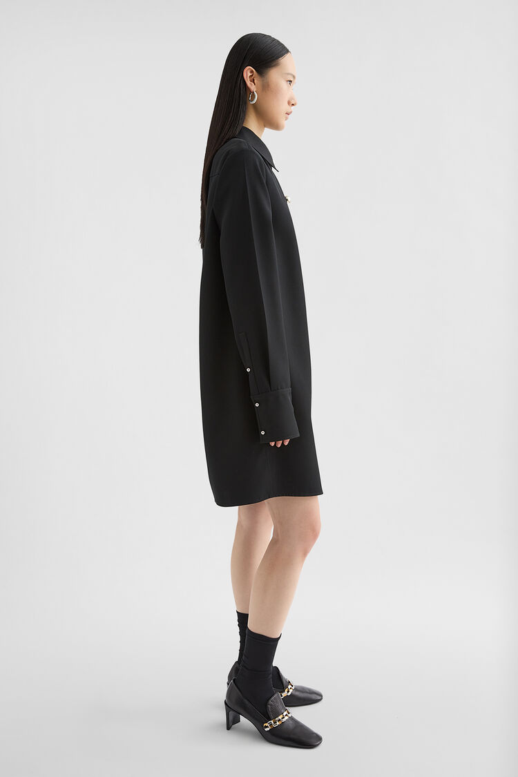 Wool Gabardine Polo Dress - Dresses Wool Gabardine Polo Dress - Dresses - Image 2