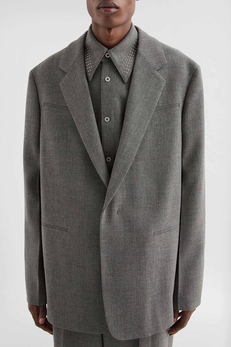 Wool Canvas Tailored Jacket - Jackets Wool Canvas Tailored Jacket - Jackets - Image 3
