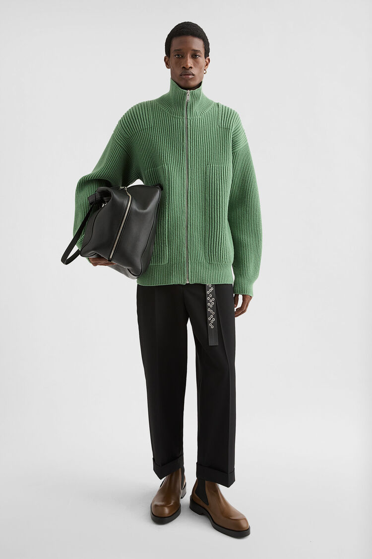 Wool Zip-Up Cardigan - Cardigans Wool Zip-Up Cardigan - Cardigans - Image 1