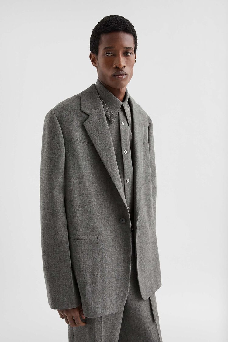 Wool Canvas Tailored Jacket - Jackets Wool Canvas Tailored Jacket - Jackets - Image 2