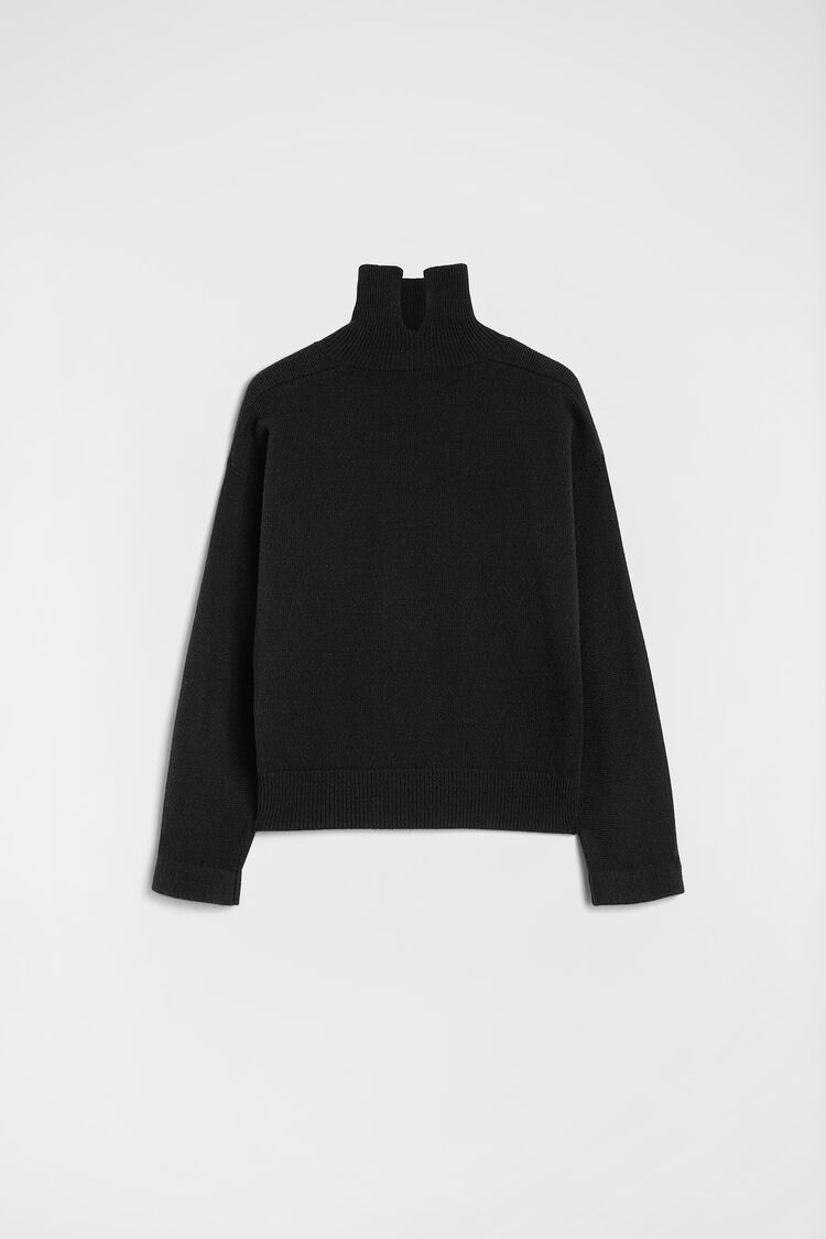 Wool Blend High-Neck Sweater - Sweaters Wool Blend High-Neck Sweater - Sweaters - Image 8