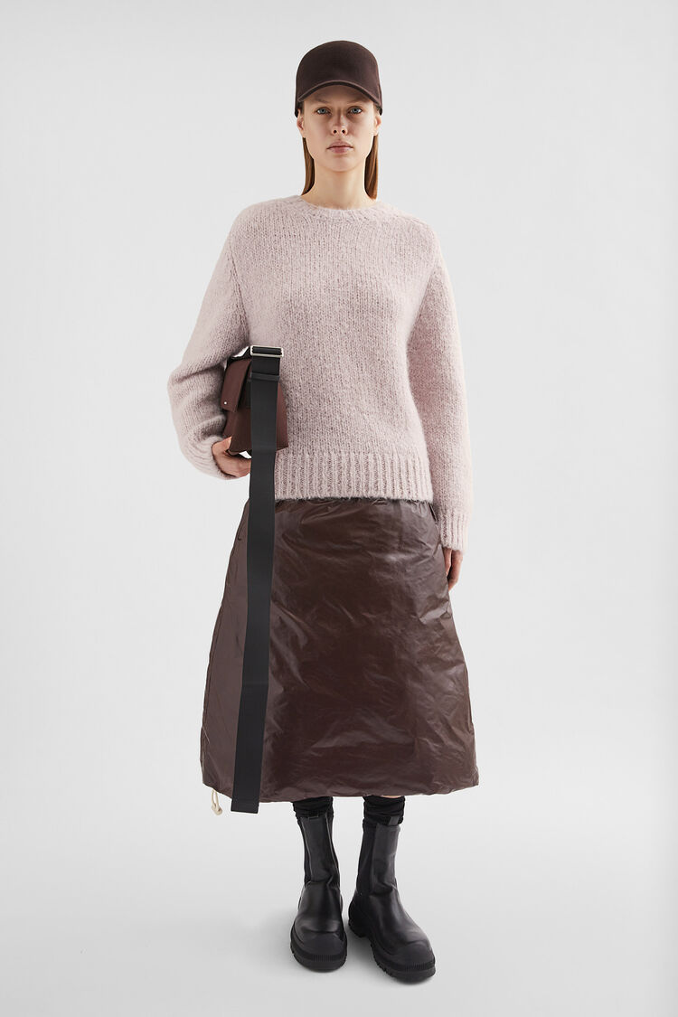 Pullover mit Rundhalsausschnitt aus Wollmischung - Strick Pullover mit Rundhalsausschnitt aus Wollmischung - Strick - Image 1