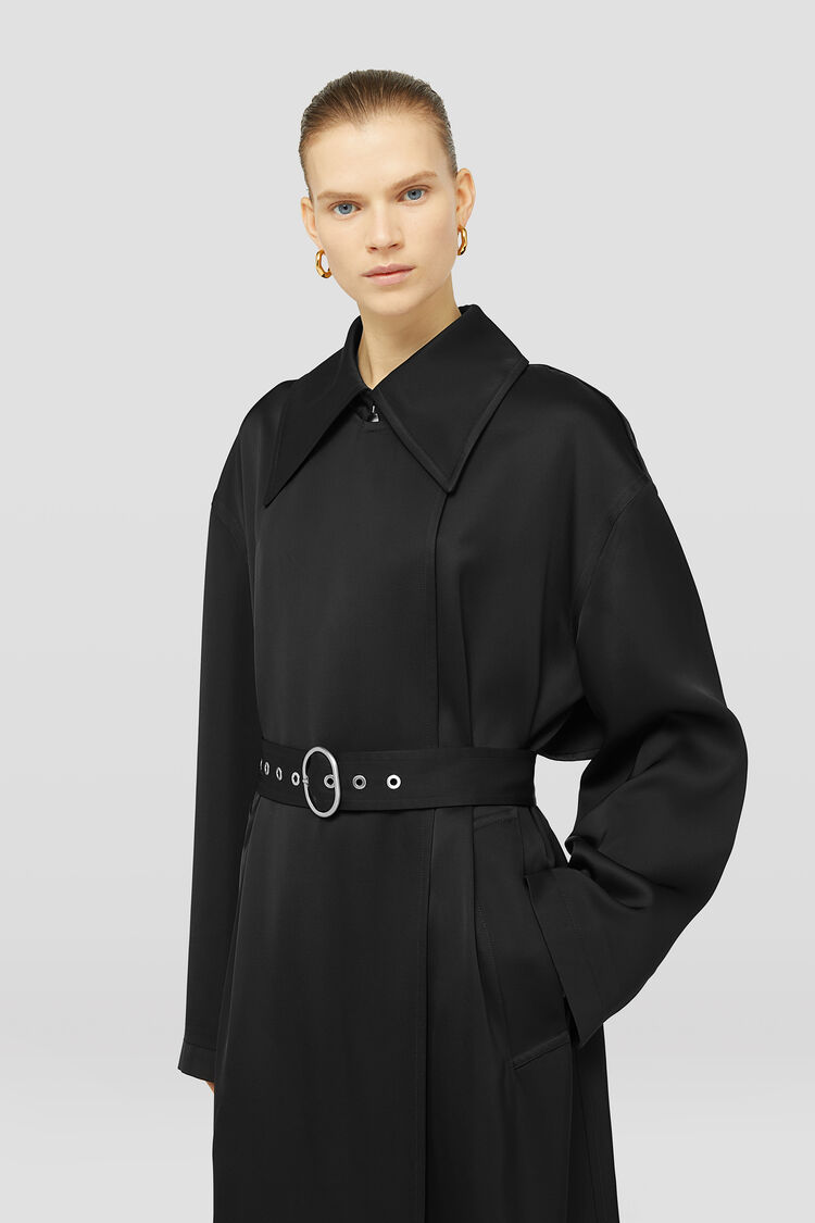 Silk Blend Trench Coat - Jackets Silk Blend Trench Coat - Jackets - Image 2