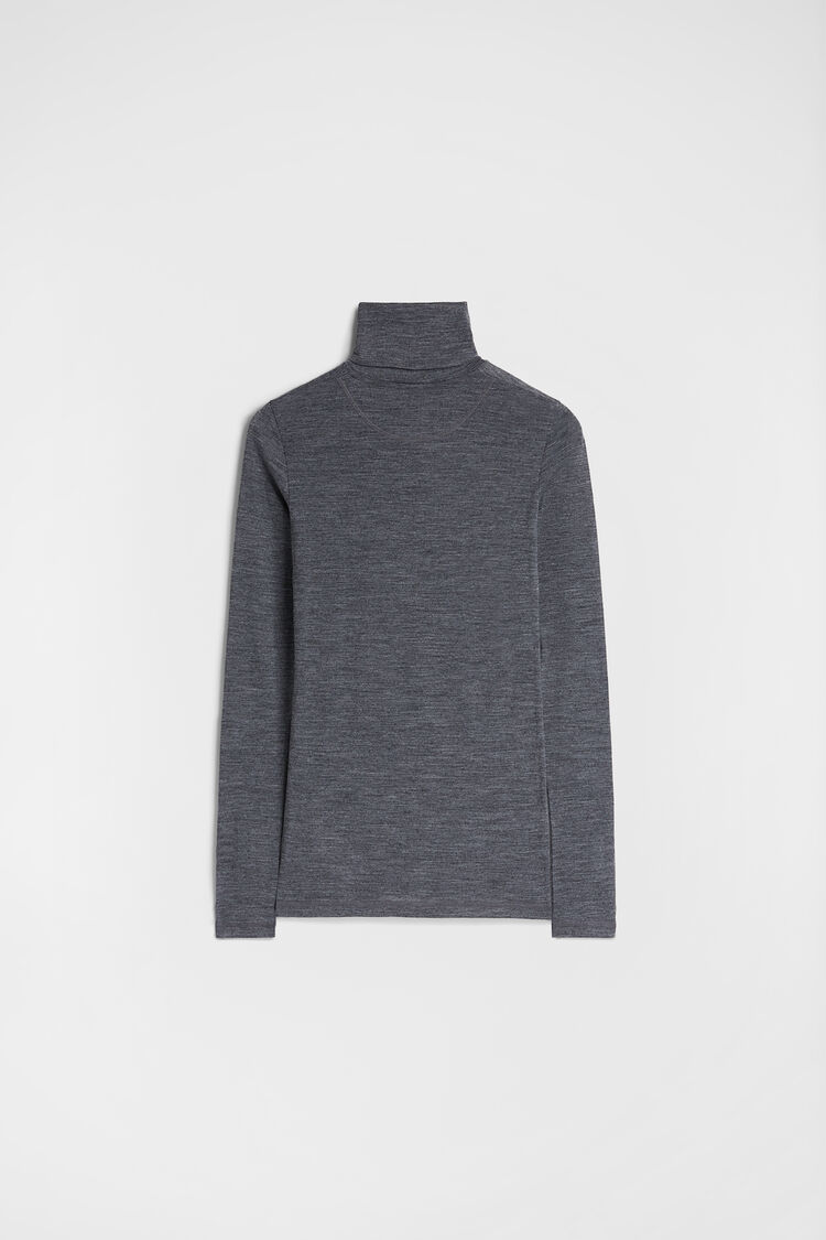 Lightweight Wool Blend High-Neck T-Shirt - T-shirts Lightweight Wool Blend High-Neck T-Shirt - T-shirts - Image 7