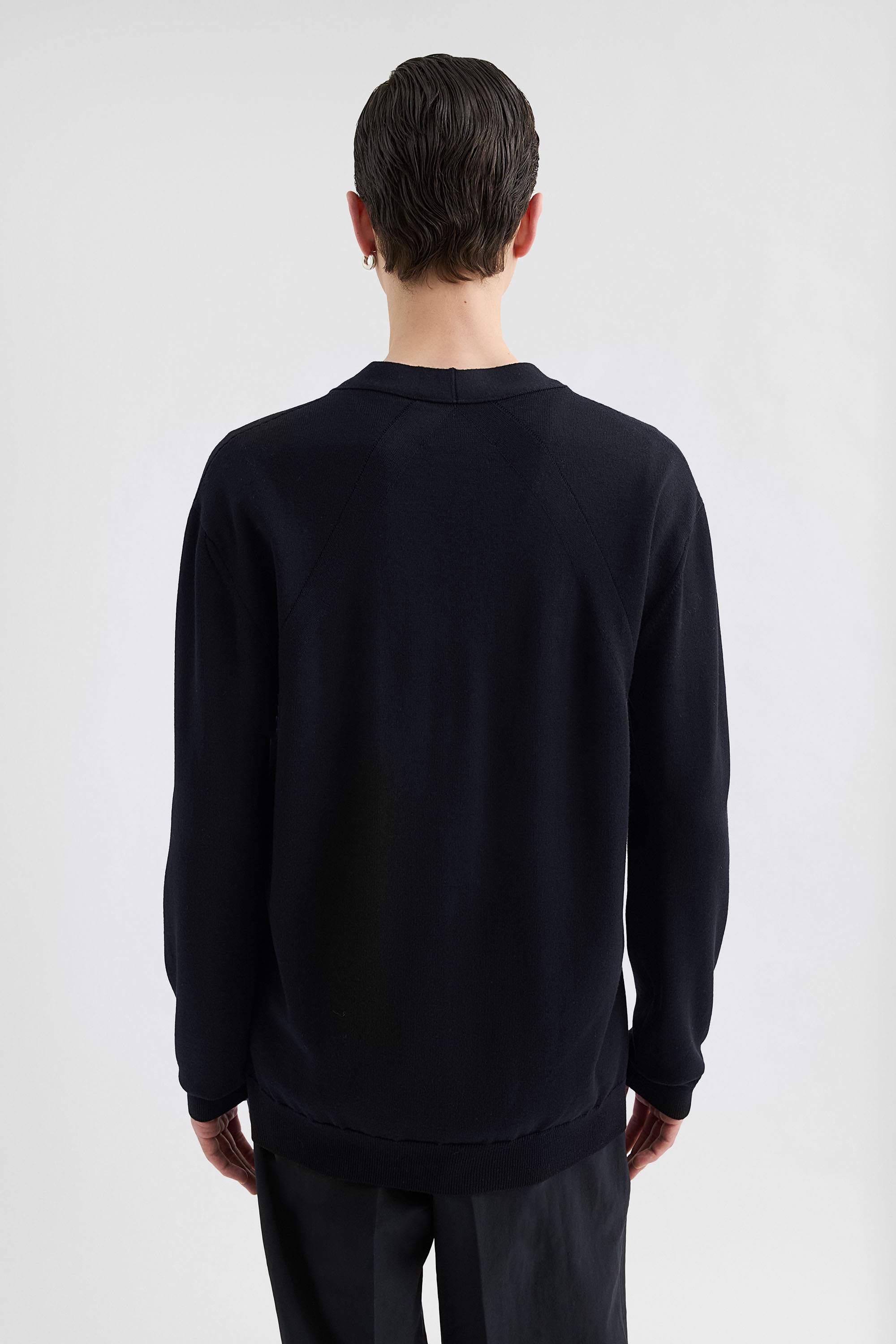 Wool V-Neck Cardigan - Cardigans - Image 4