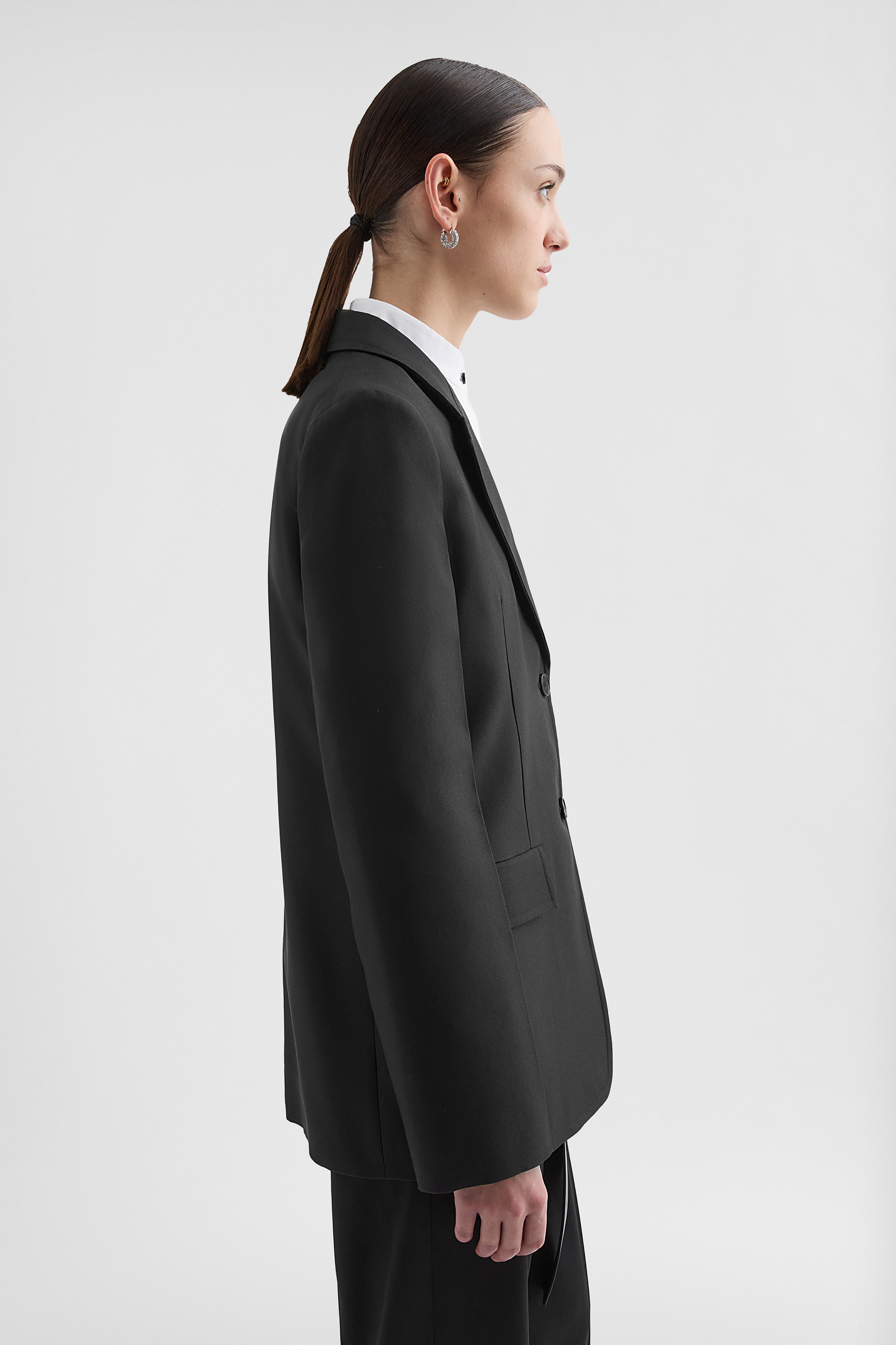 Technical  Gabardine Tailored Jacket - Jackets - Image 2