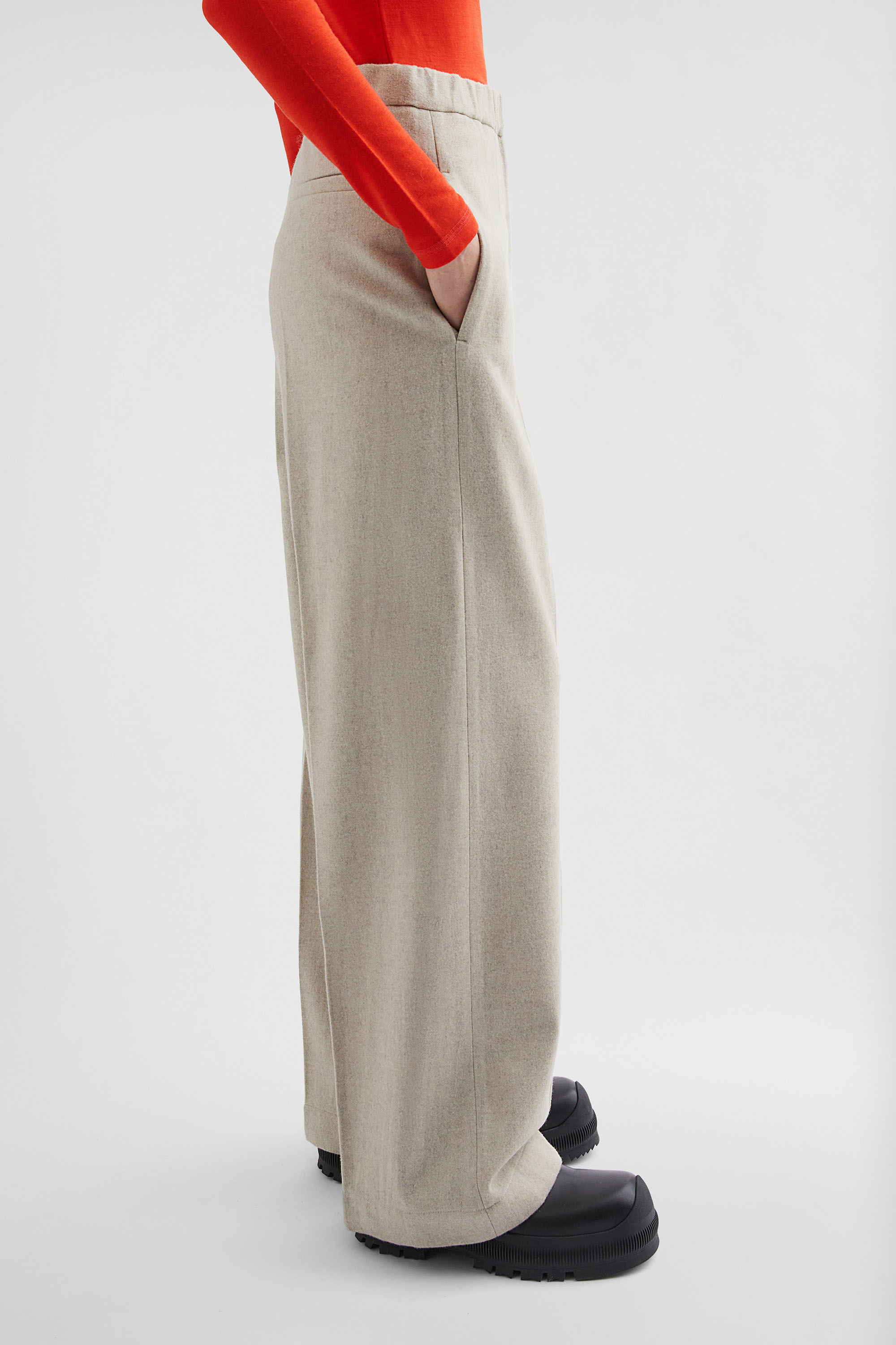 Wool Flannel Trousers - Trousers - Image 3