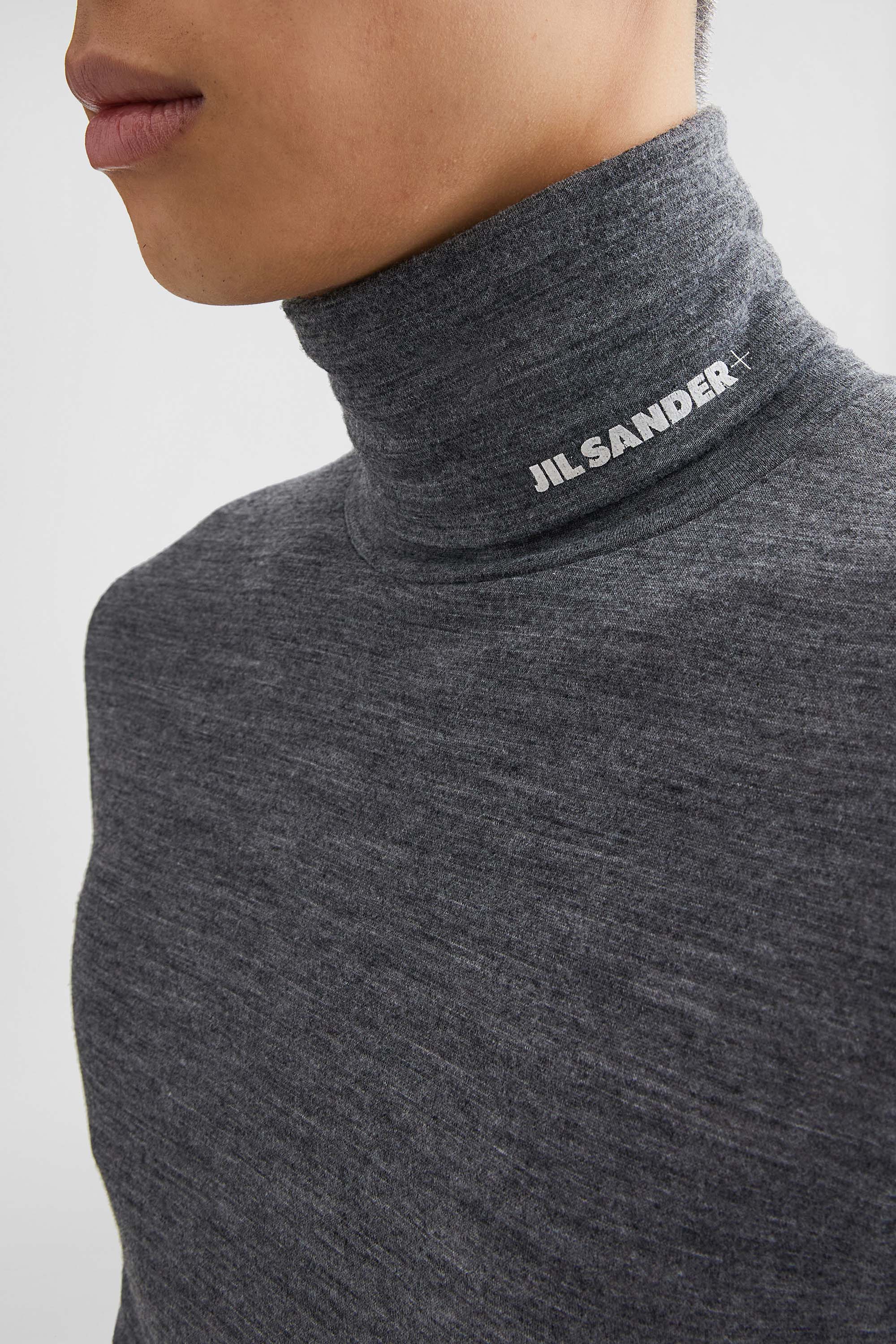 Lightweight Wool Blend High-Neck T-Shirt - T-shirts - Image 3