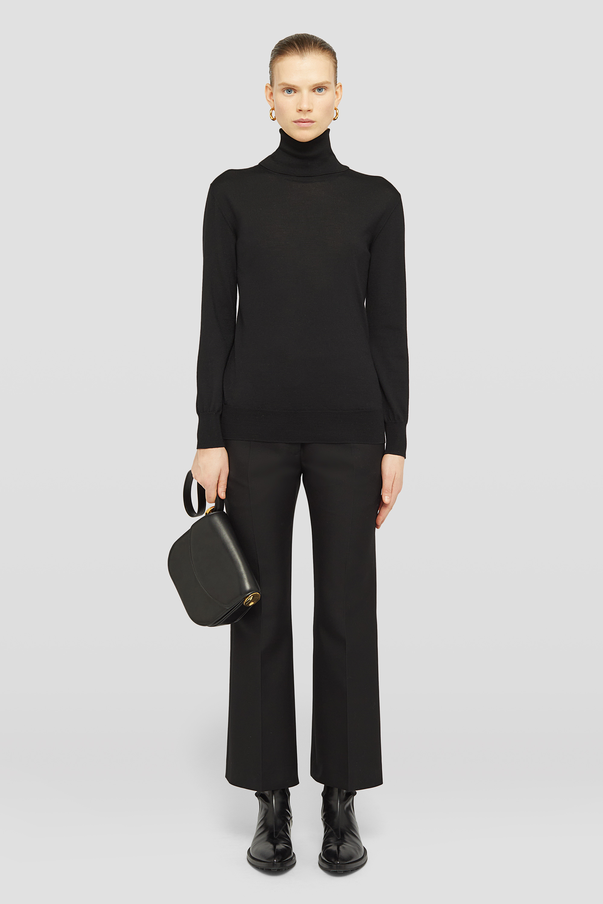 Lightweight Wool High-Neck Sweater - Sweaters - Image 1