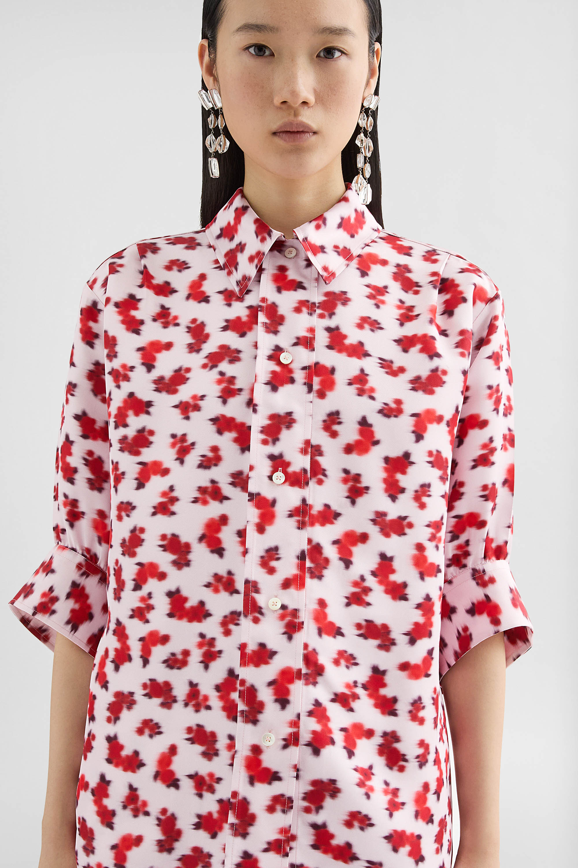 フルイドビスコース プリントシャツ - シャツ・ブラウス - Image 3