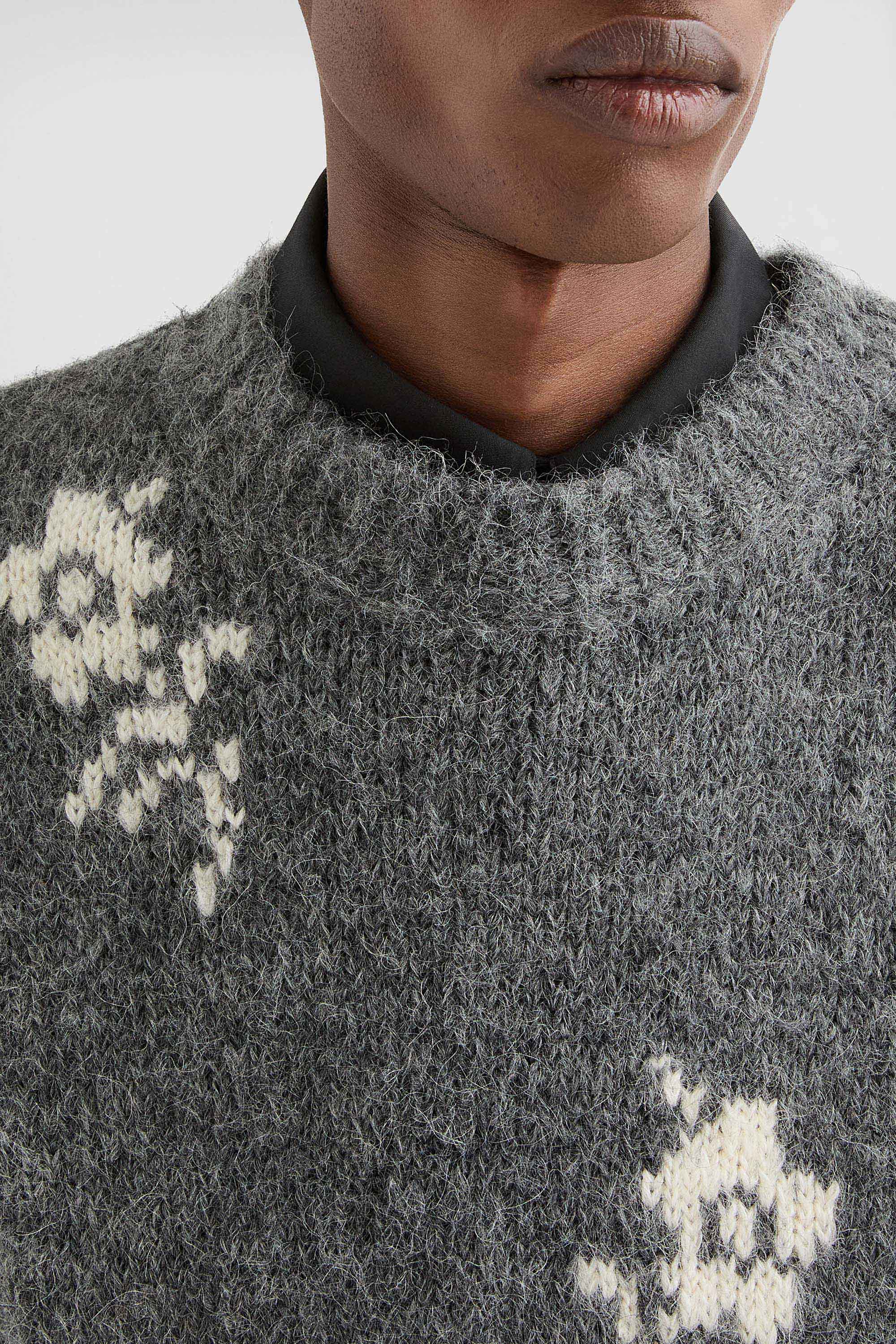 Wool Blend Crew-Neck Sweater - Sweaters - Image 3