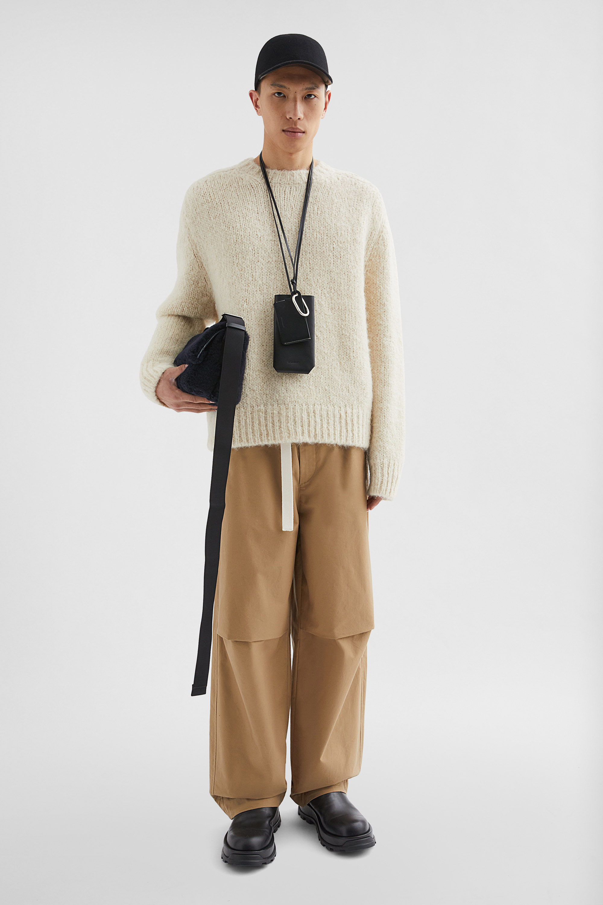 Wool Blend Crew-Neck Sweater - Sweaters - Image 1