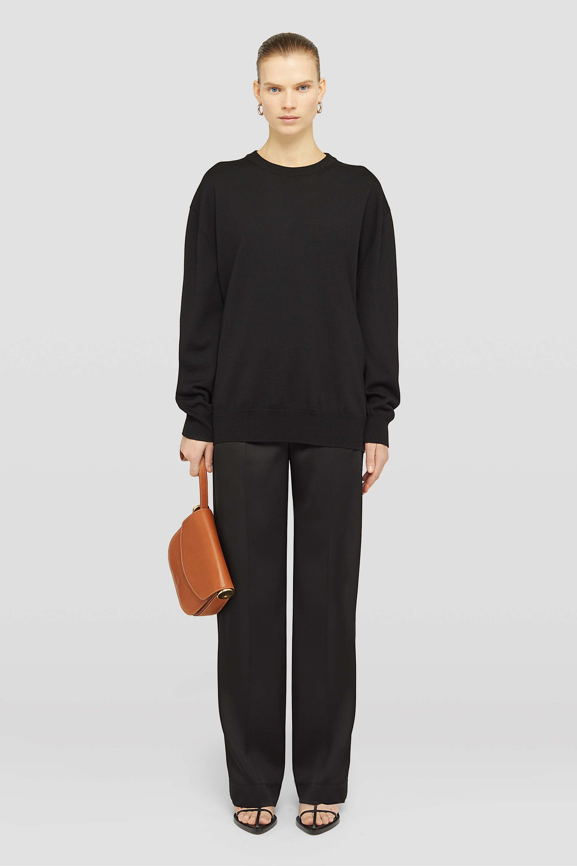 Silk Blend Trousers - Trousers - Image 1