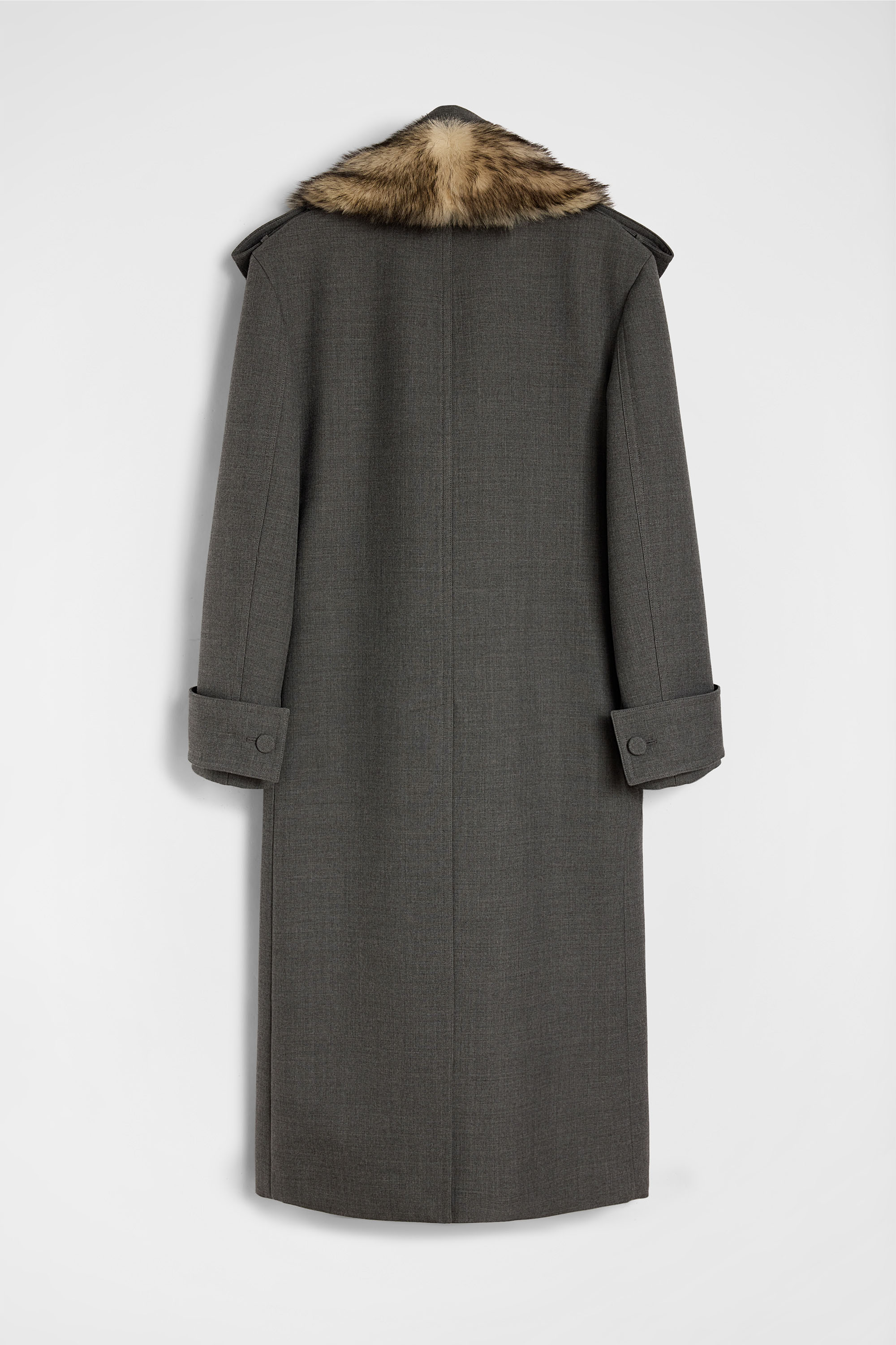 Manteau en gabardine de laine - Manteaux - Image 8