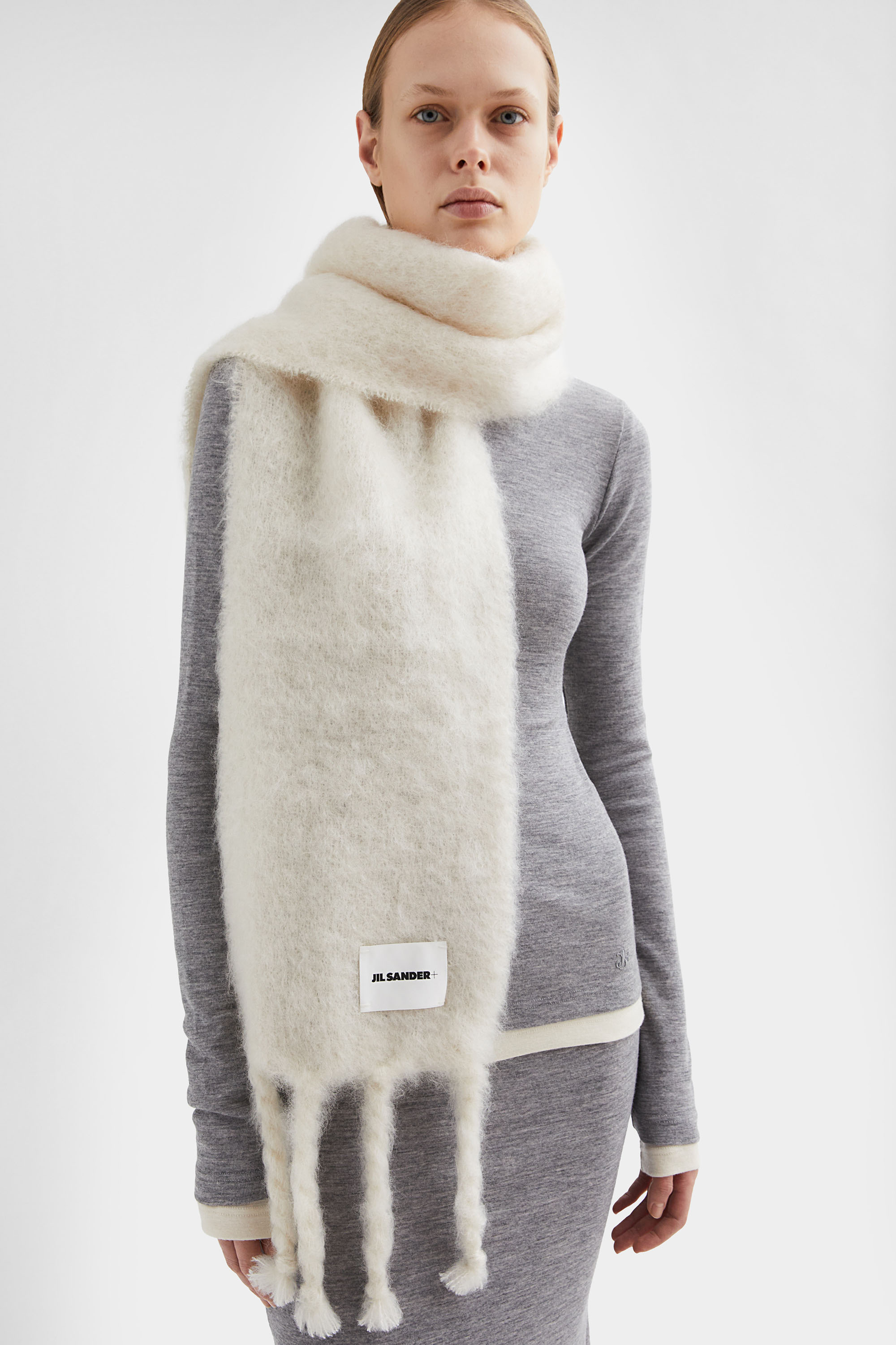 Slim Wool Blend Scarf - Scarves - Image 2