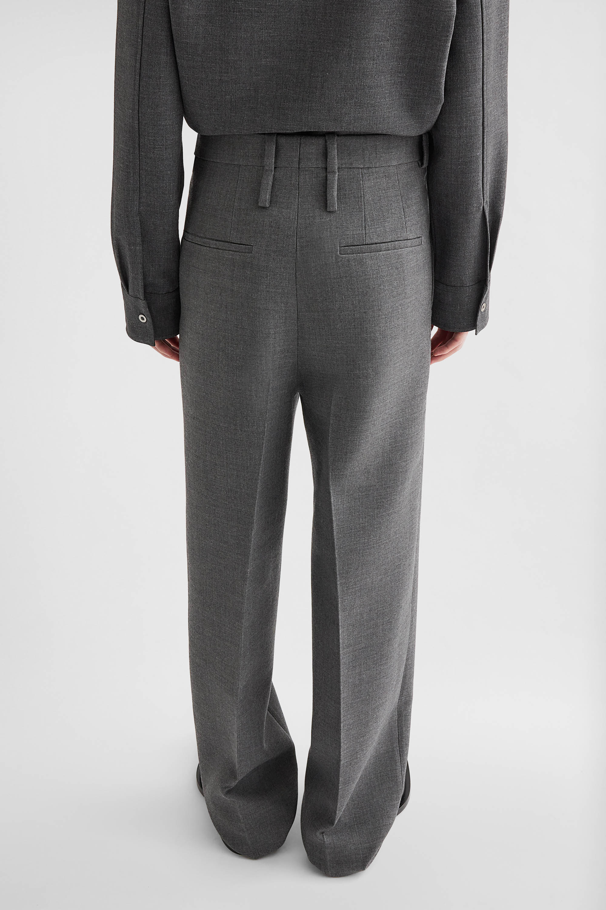 Wool Gabardine Trousers - Trousers - Image 4