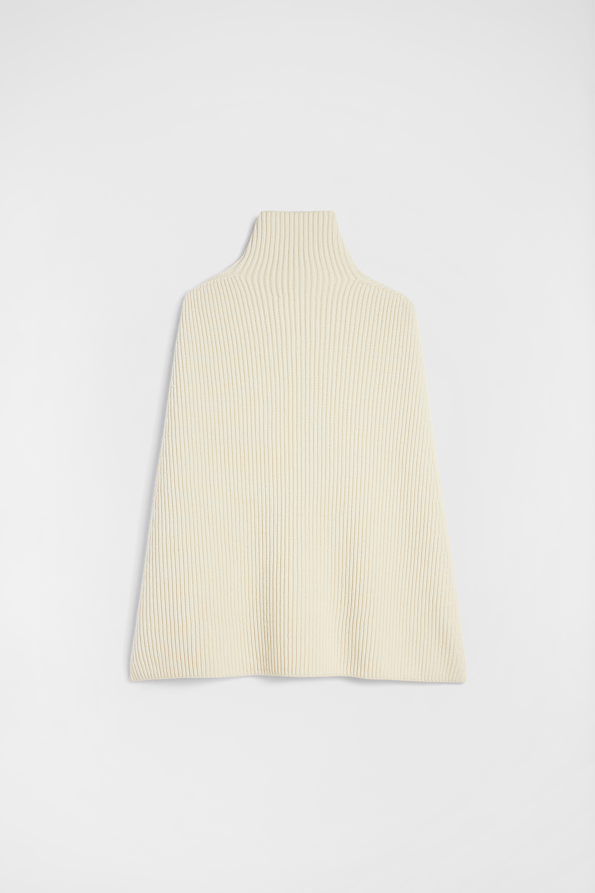 Midweight Wool High-Neck Cape - Sweaters - Image 7