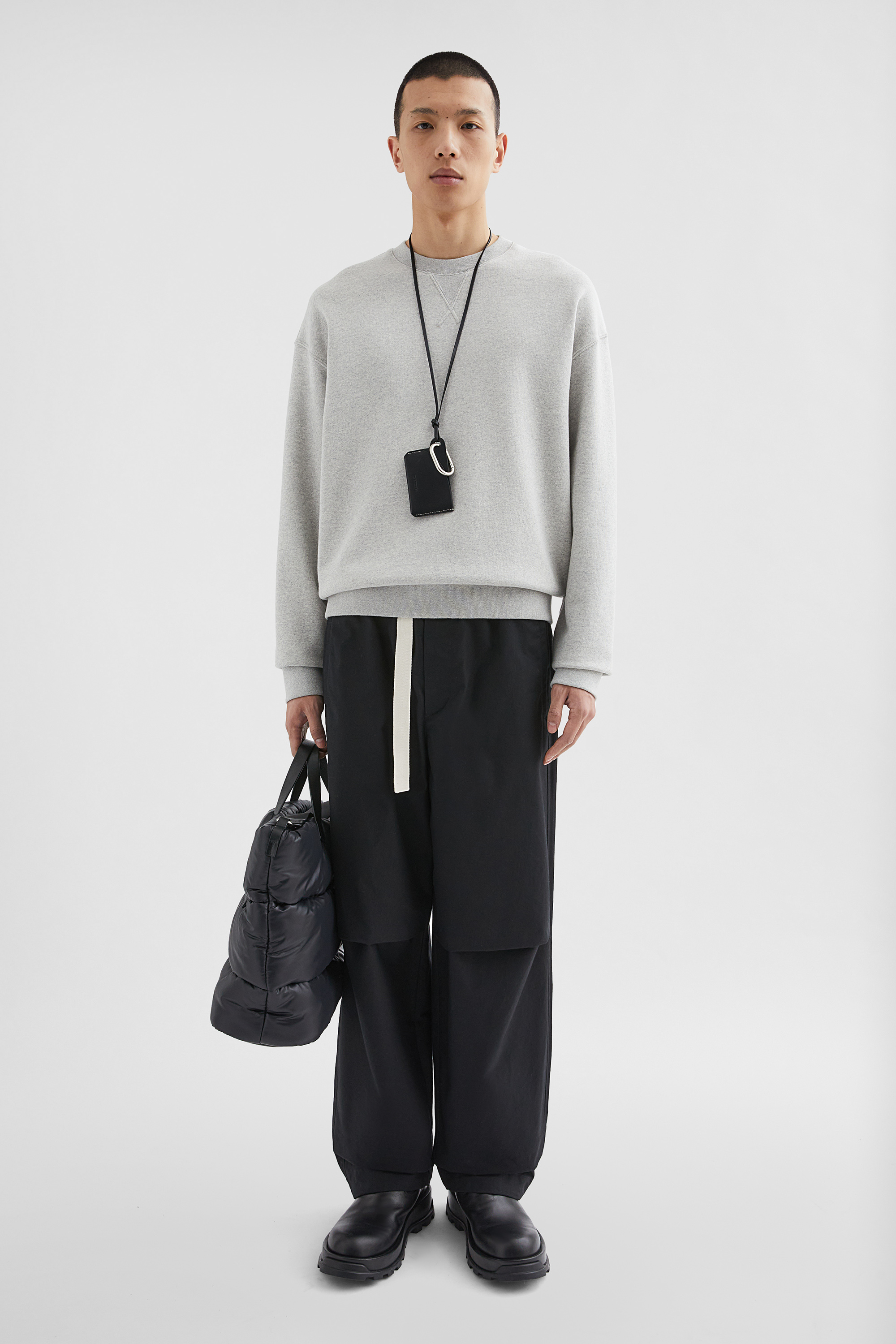 Cotton Terry Crew-Neck Sweatshirt - Sweatshirts - Image 1
